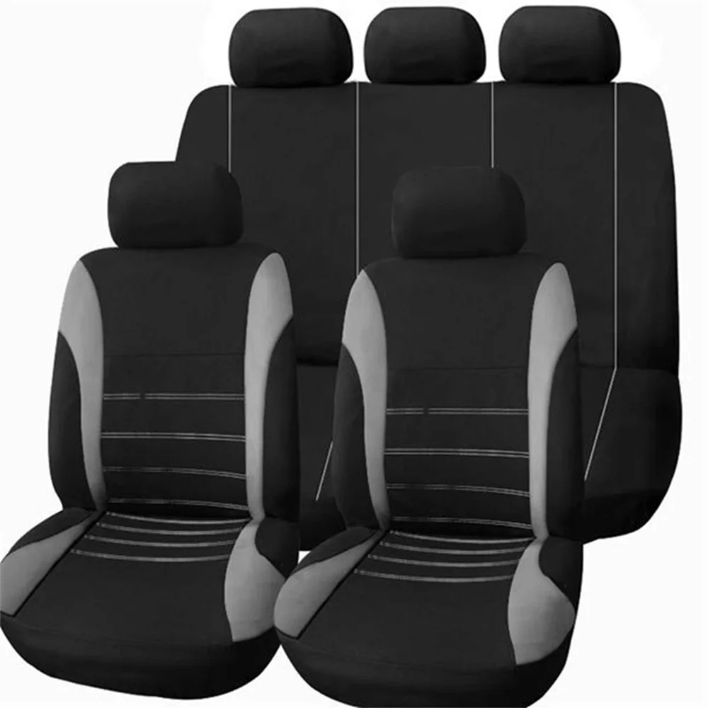 

QX.COM Full Coverage Flax Fiber Auto Seats Covers Linen Breathable Car Seat Cover For Jeep Renegade Wrangler Jk Tj