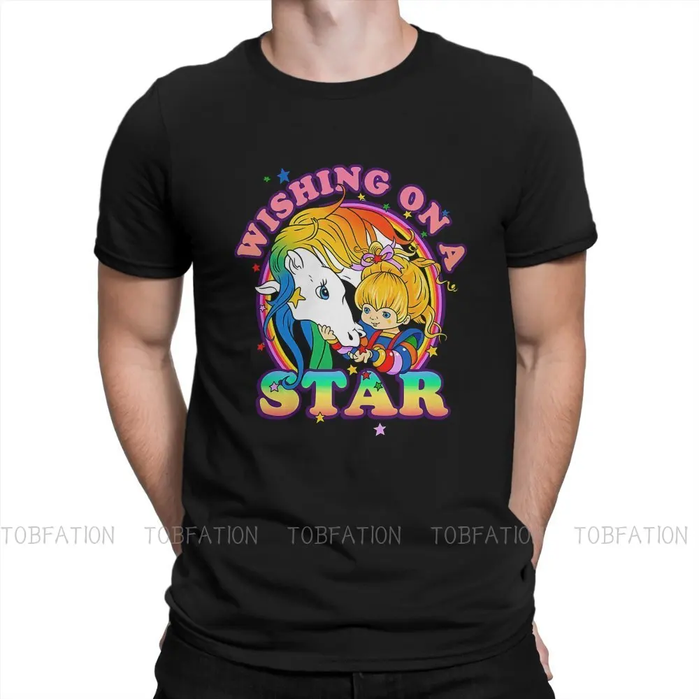 

Rainbow Brite Starlite Tshirt Harajuku Gothic Men's Tshirts Tops Oversized Cotton O-Neck T Shirt