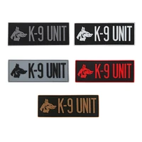 k 9 unit pvc dog rubber hook patch combat emblem tactical military diy shoulder backpack applique biker armband badge
