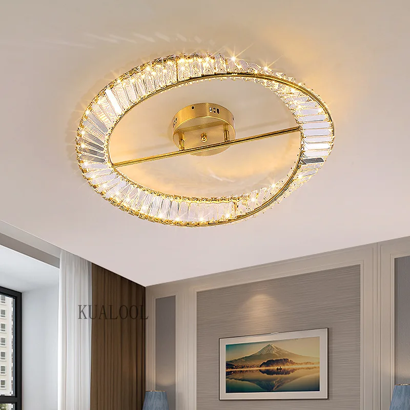 

Postmodern Led Ceiling Light Helix Gene K9 Crystal Hanging Ceiling Lamps Living Room Decoration Dining Room Restaurant Hanglamp