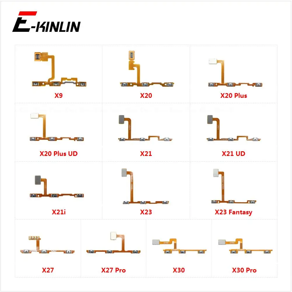 

Power ON OFF Mute Switch Control Key Volume Button Flex Cable For Vivo X30 X27 Pro X23 Fantasy X21i X21 X20 Plus UD X9 Parts