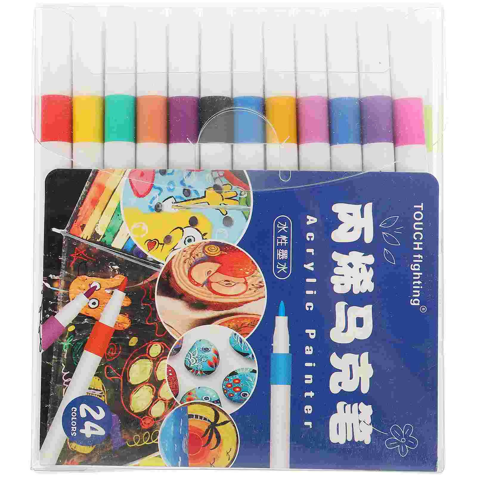 

24Pcs Acrylic Pens Markers Fine Point Pens Drawing Crafts Scrapbooking Supplies
