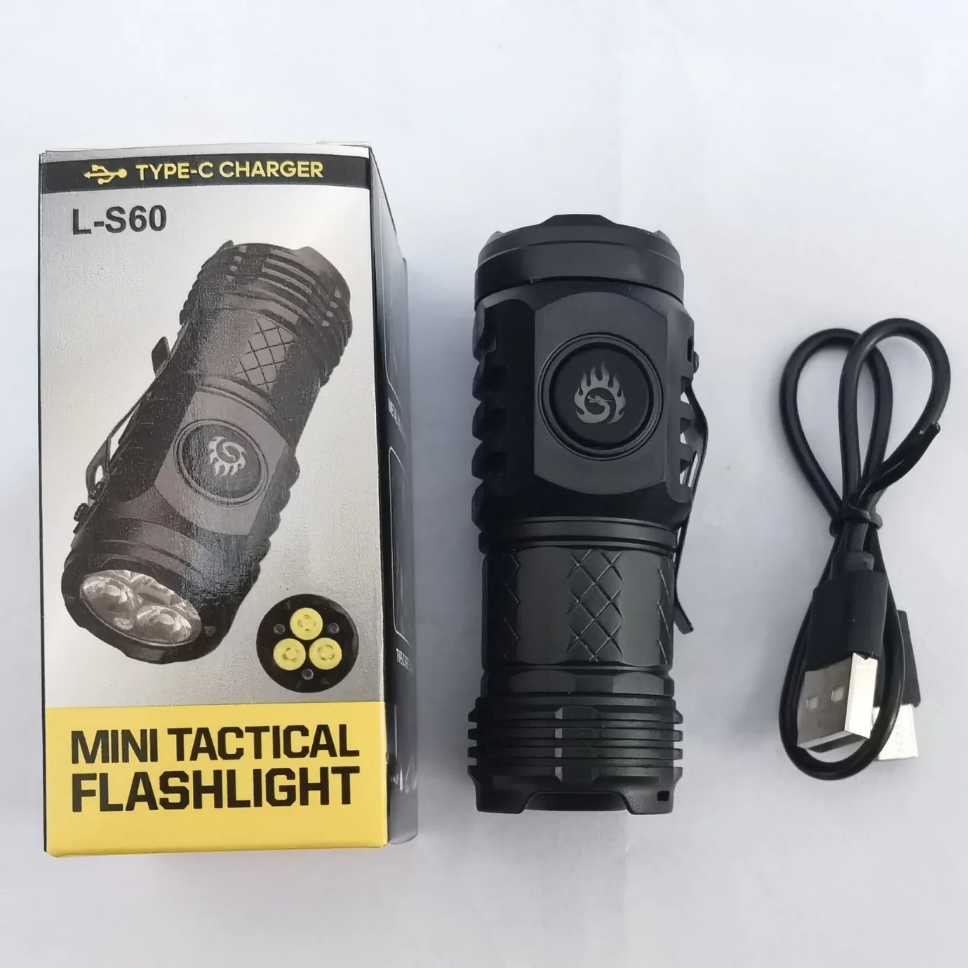

Тактический фонарь 3 LED ABS+Металл для кемпинга