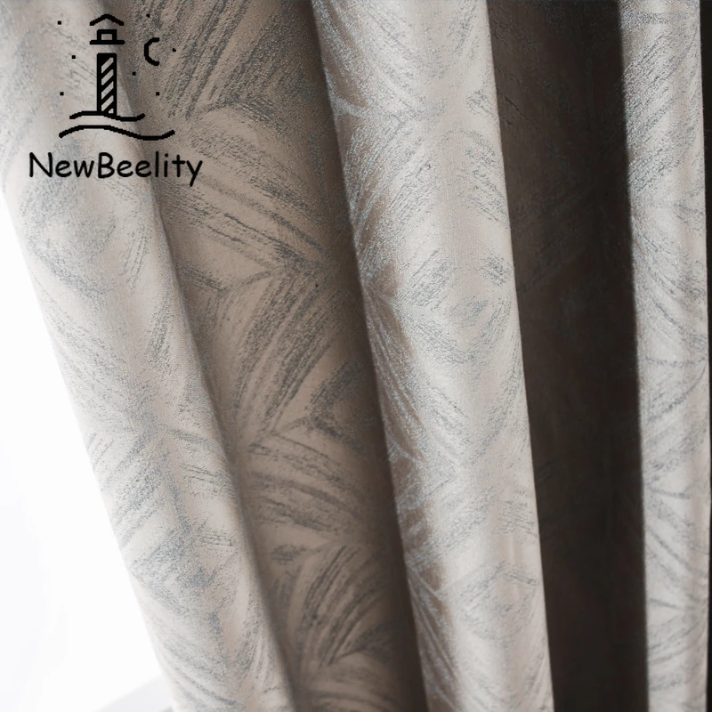 

American Curtains for Living dining Room Bedroom Senior Gray Light Luxury Modern Minimalist Curtain French Window Customization