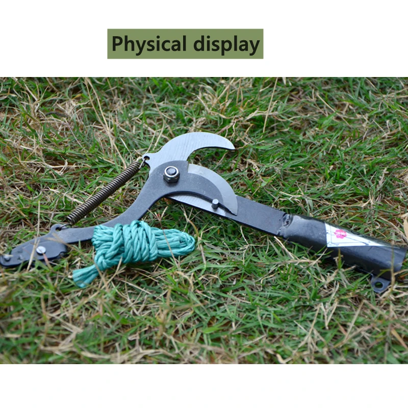

Extension Pruning Shears with Nylon Rope Carbon Steel Branch Shears Lopper Pulley Design Yard Tree Trimming Garden Tool
