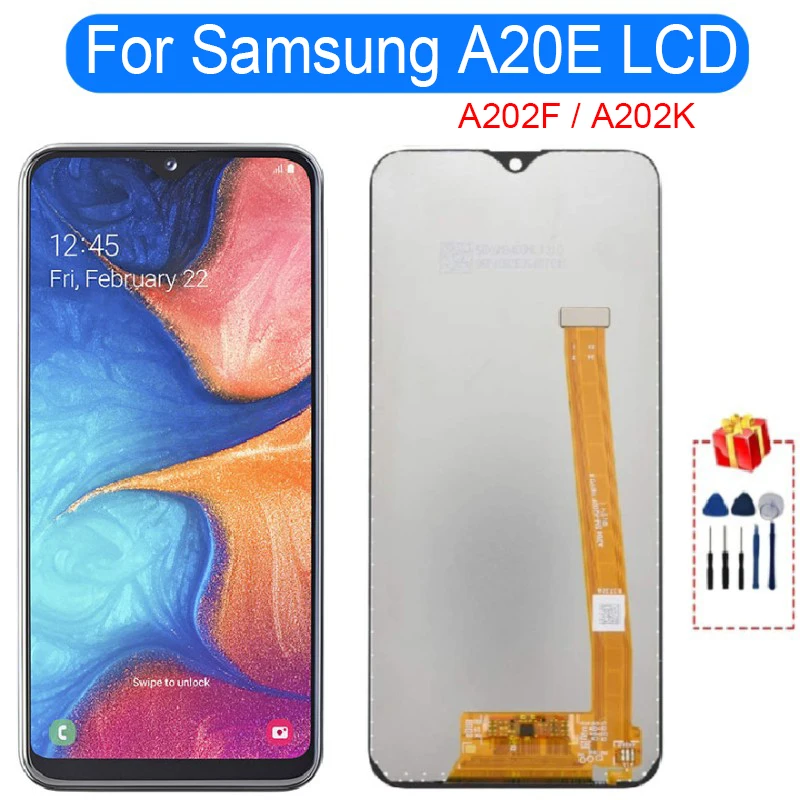 

ЖК-дисплей 5,8 дюйма для Samsung Galaxy A20E, сенсорный экран с дигитайзером в сборе для Samsung A202F, A202K, запасные части