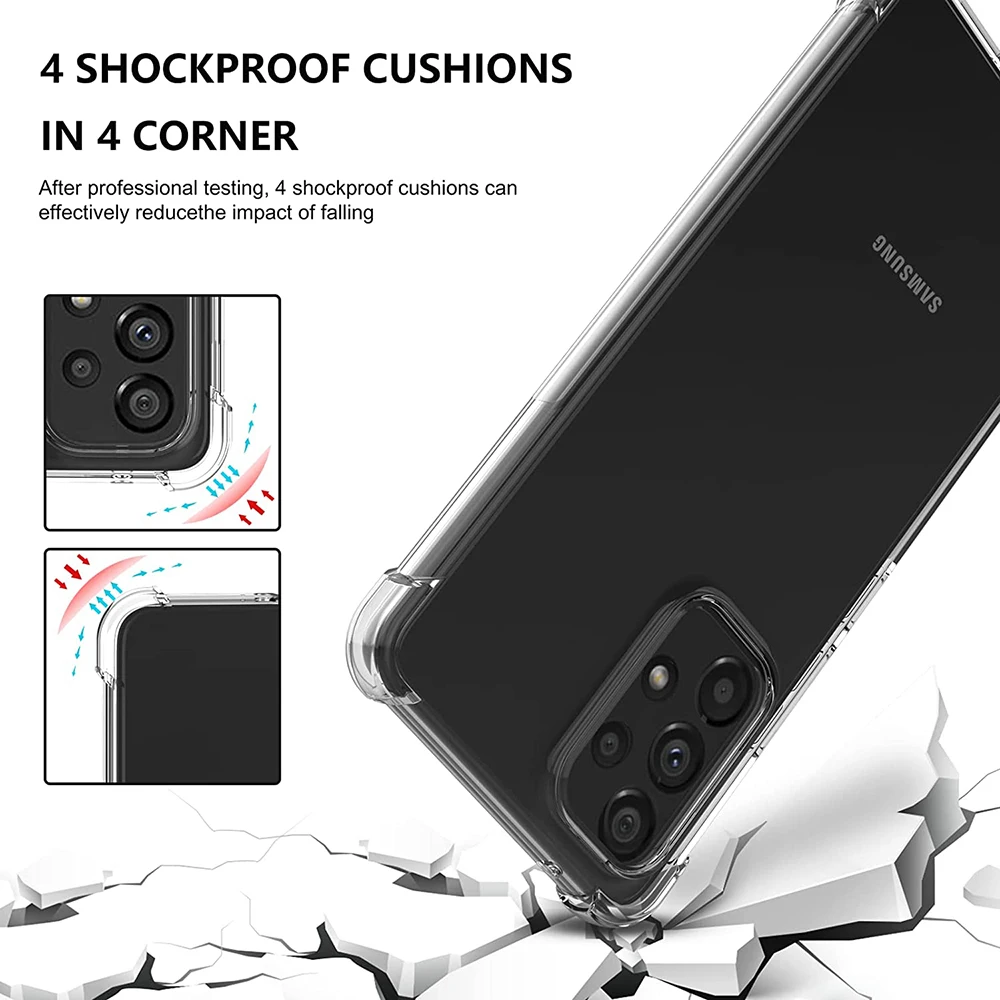 Гибридный противоударный жесткий чехол для Samsung Galaxy A53 A73 A33 A13 A52 A32 A22 A12 A71 A51 A21S A70 A50