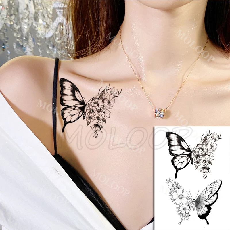 

Tattoo Stickers Temporary Butterfly Cute Insect Animal Hand Chest Arm Body Makeup Waterproof Art Fake Tattos for Kids Men Women