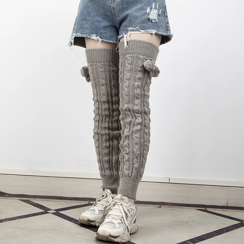 Over Knee Women Knit Boot Cuffs Leg Warmers Girl Leg Warmers Knitted Foot Cover Autumn Winter Leg Warmer Heap Socks