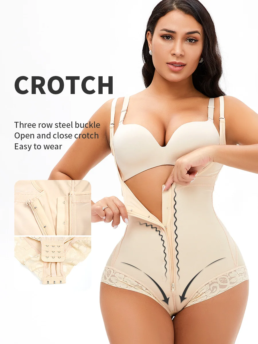 

Women Full Body Fajas Colombianas Postpartum Colombian Shaperwear Waist Trainer Belly Corset Fitness Ladies Slimming Body Shaper