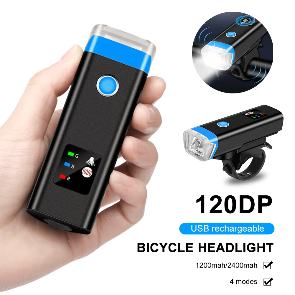 

Bicycle Front Lights Auto Shut Off Super Bright USB Rechargeable Set LED Mount Bike Lights Waterproof Headlight Flashligh Horn