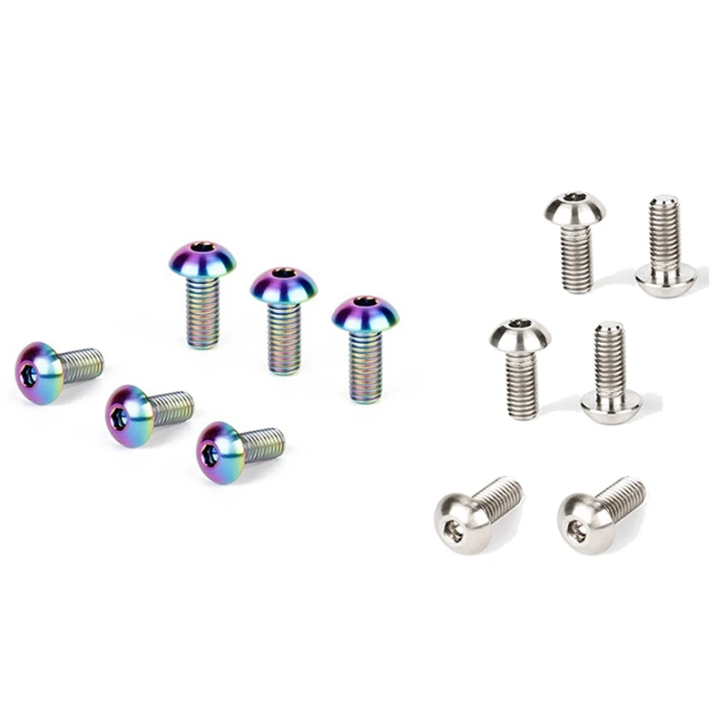 

12Pcs Bolts M5x12mm Hex Head For Bicycle Bottle Cage Install T MTB Mountain Bike Ti Parts Screws,Multicolor & Titanium