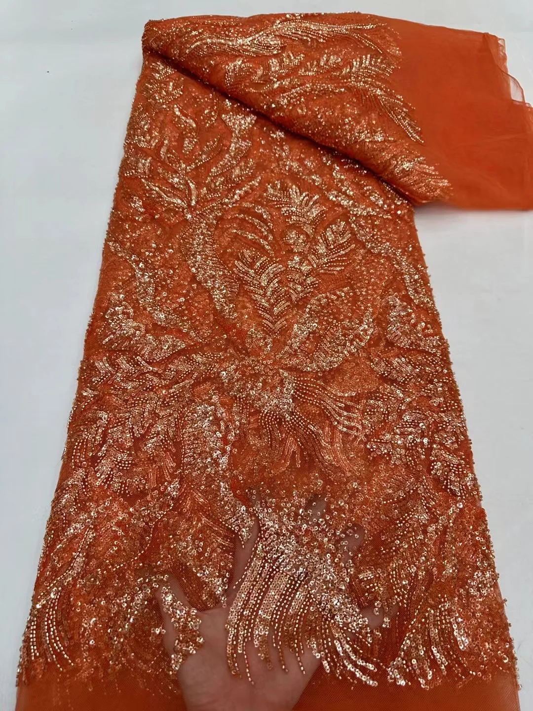 Новинка 2024 африканская кружевная ткань с блестками Высококачественная вышивка 3D