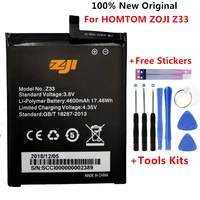 100 original new original for homtom zoji z33 battery 4600 mah for homtom zoji z33 smart phone batteria free tools
