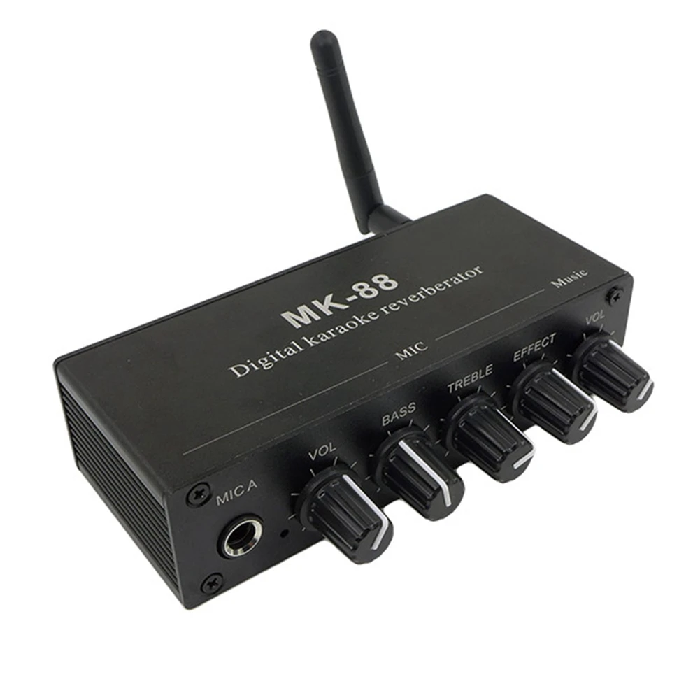 

MK-88 6,5 мм микрофон для караоке с эффектом реверберации, Bluetooth коаксиальный декодер, стереопредусилитель, усилитель звука, смесительная плата