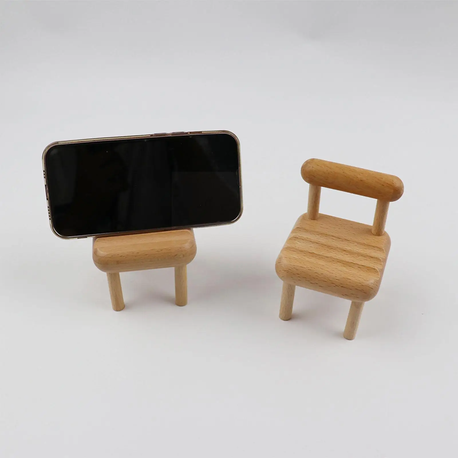 

Mini Mobile Phone Holder Small Chair Wood Mobile Phone Assembly Mobile 1pc Holder Phone Stand Cute Base Diy D1e2