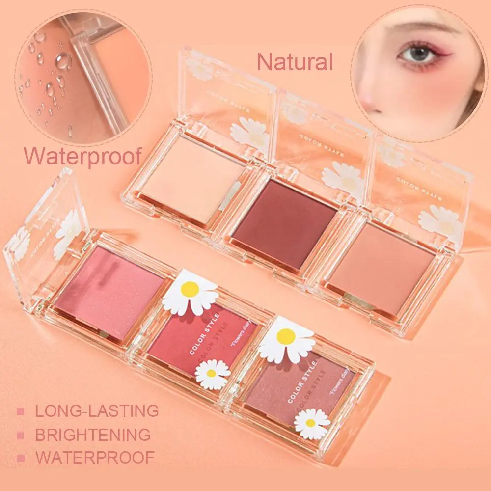 

6 Colors Brightening Facial Cosmetics Waterproof Lasting Face Rouge Blush Powder Contour Repairing Palette