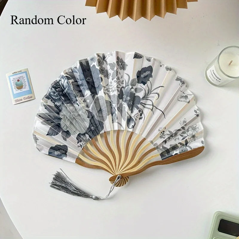 

Складной веер в китайском стиле, свадебные художественные подарки, танцевальная рука, винтажный бамбуковый складной ручной цветок