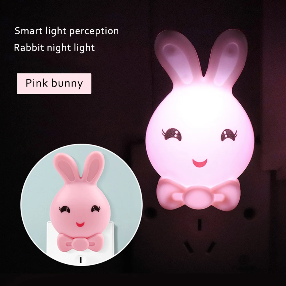 

LED Rabbit Night Light Intelligent Sensor Decorative Lamp Home Lighting Intelligent Night Light Corridor Bathroom for Baby