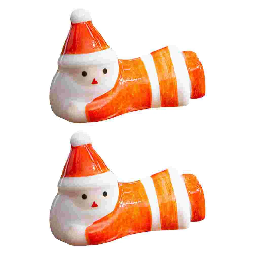 

Chopsticks Ceramic Holder Rest Spoon Christmas Porcelain Rack Chopstick Tableware Santa Stand Pillow Cute Table Forks Cat Fork