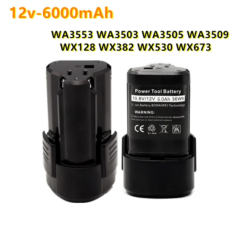 

2022 For Worx WA3505 12V 6000 mAh Li-Ion Akku WA3553 WA3503 WA3505 WA3509 WX128 WX382 WX530 WX673 ersatz batterie L50