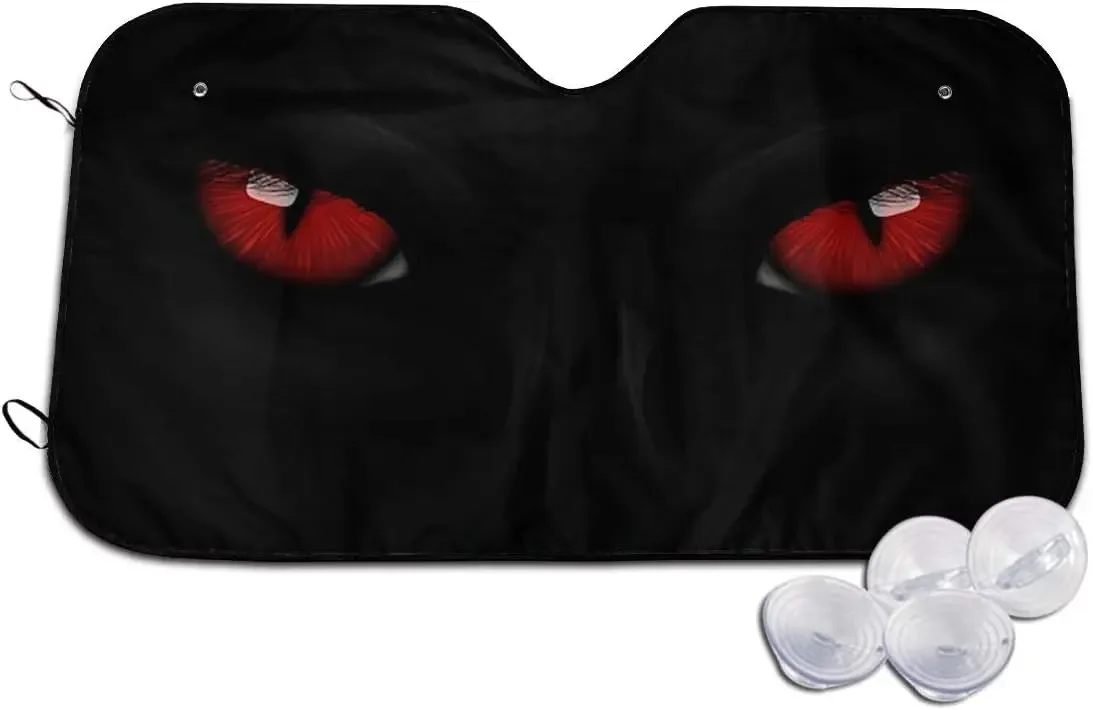 Солнцезащитный козырек с красными глазами Panther на темном козырьке для