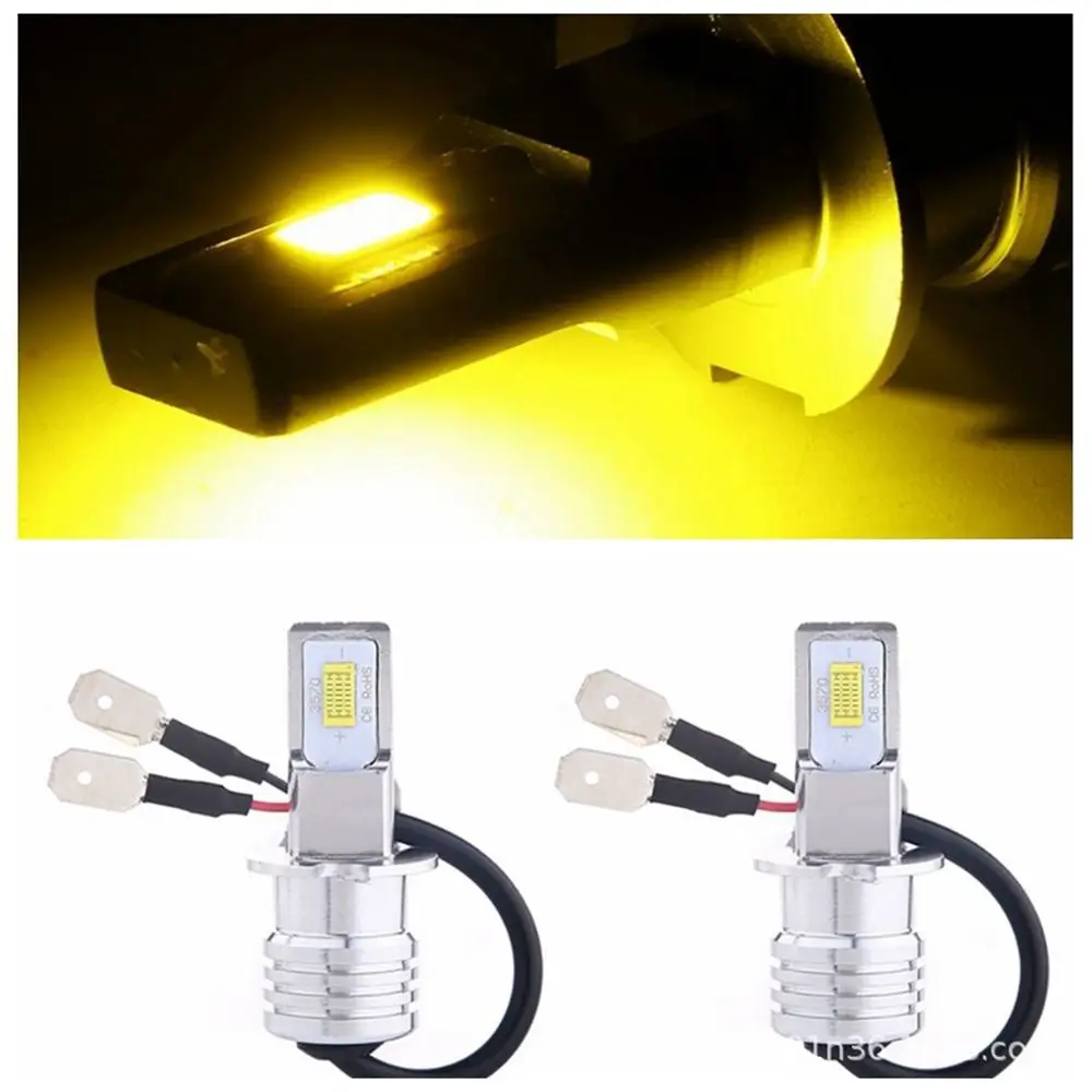 

2Pcs/Set 2Pcs Super Bright Hi/Low Kit Beam H3 LED DRL Car Fog Light Headlight Driving Bulb Turn Signals