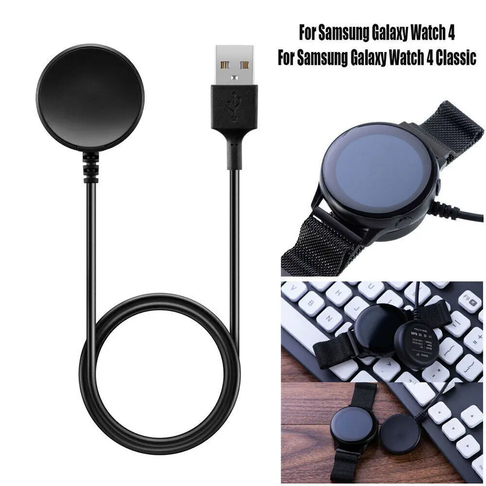 

Hot Smart Watch Charger Cable For Samsung Galaxy Watch 4 Classic 42mm 46mm Active 2 40mm 44mm Watch3 USB Charging Dock