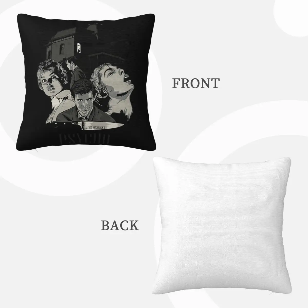 Psycho Movie Poster Alfred Hitchcock Case White Xs3Xl Women Men Formal Present Pillow