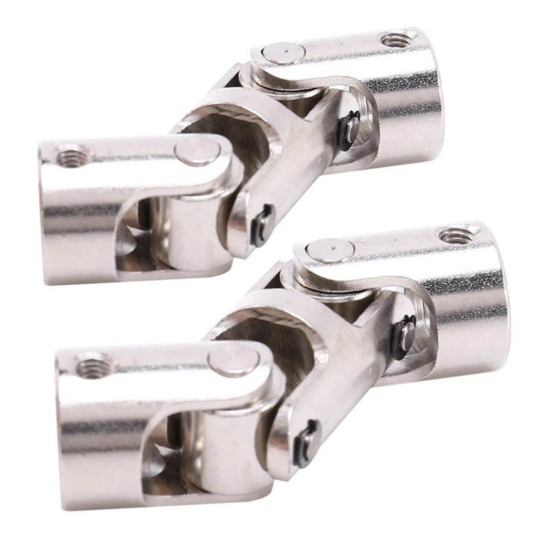 

2set Rc Double Universal Joint Cardan Joint Gimbal Couplings with Screw,10X10mm & 8X8mm