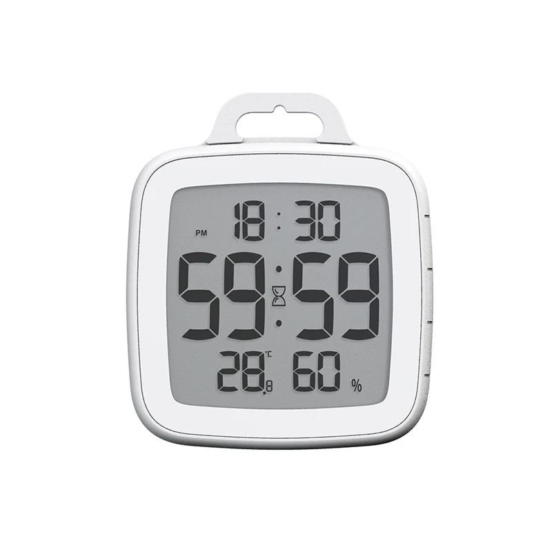 

Baldr Waterproof Digital Flip Shower Wall Clock Timer LCD Screen Hygrometer Thermometer Countdown Time Bathroom Clocks With Hook