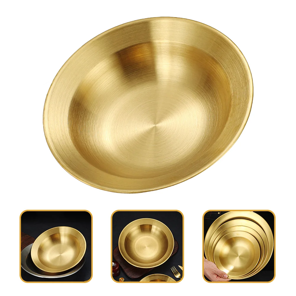 

Bowl Steel Bowls Stainless Salad Metal Noodle Serving Mixing Soup Pasta Fruit Cereal Heat Insulated Miso Washing Seafoods