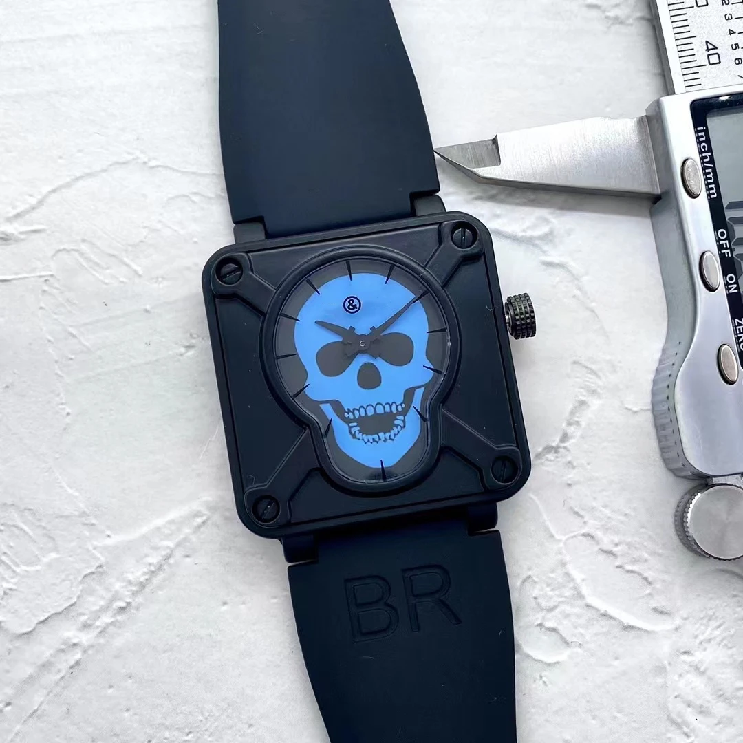 

Роскошные Брендовые спортивные женские часы BR из матовой нержавеющей стали автоматические механические мужские часы резиновые мужские на...