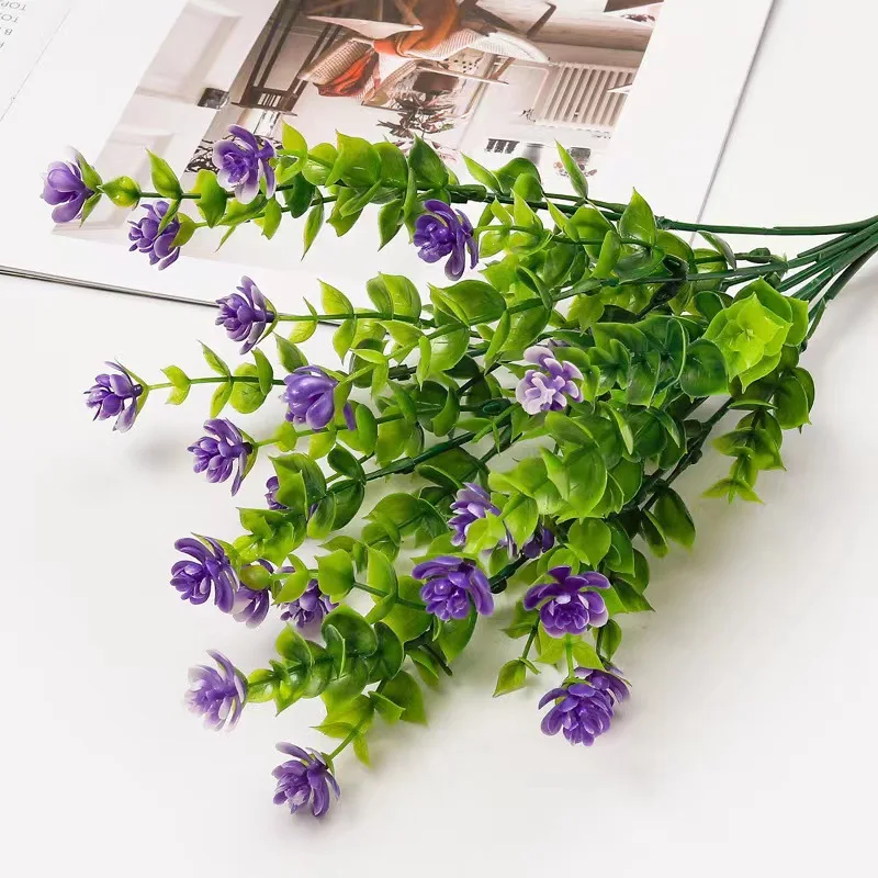 

Artificial Green Flower Plastic Grass Plant Babys Breath Wedding Home Christmas Decoration Party Office Flower Decoration