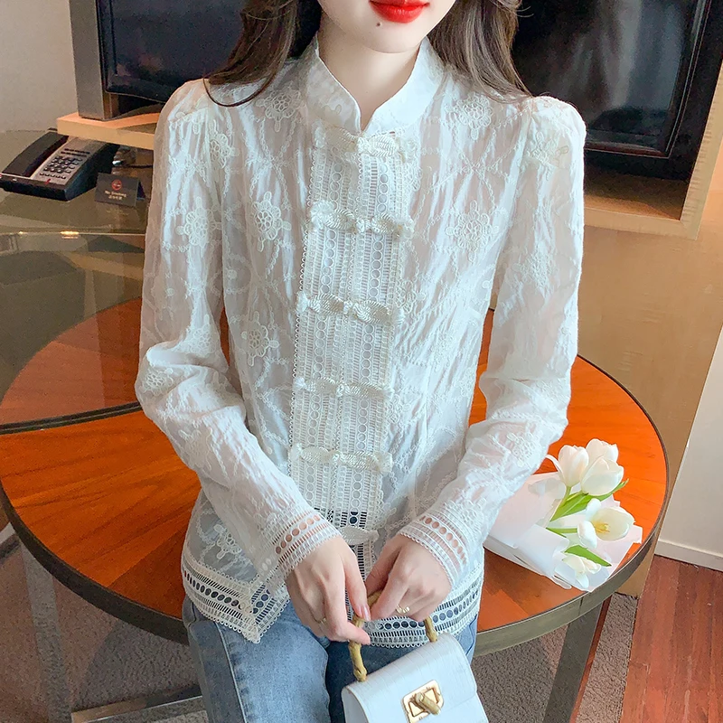 Модная новинка повседневная женская рубашка с длинным рукавом и