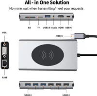 15 in 1 Type C HUB to USB Hub Power Delivery Hub for Laptop Docking Station adapter For macbook pro usb ethernet adapter