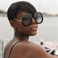 uv400 eyeglasses eyewear polygon frame diamond sun glasses mens shades oversized sunglasses for women