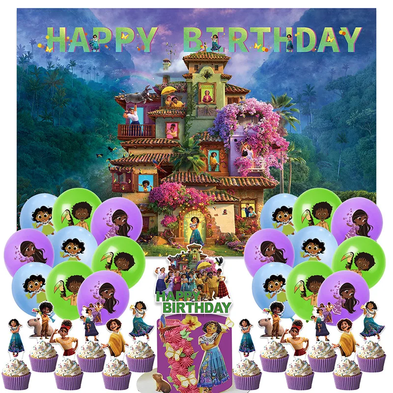 Наборы для вечеринки в честь Дня Рождения Disney надувные шары торт Топпер фоновая