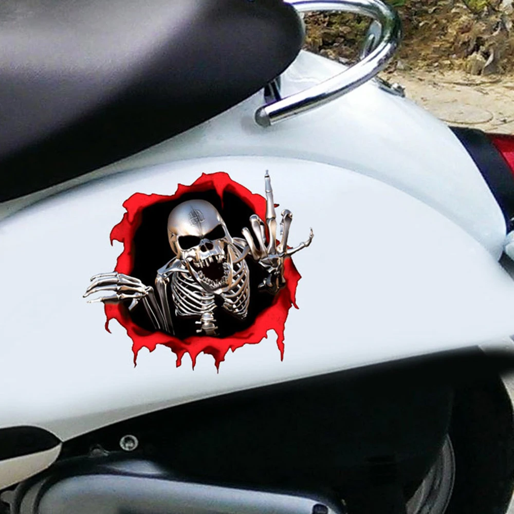 

Водонепроницаемая Автомобильная наклейка с черепом, 3d Солнцезащитная наклейка с черепом, прочная Автомобильная наклейка для стайлинга, персональная наклейка с черепом, устойчивая к царапинам
