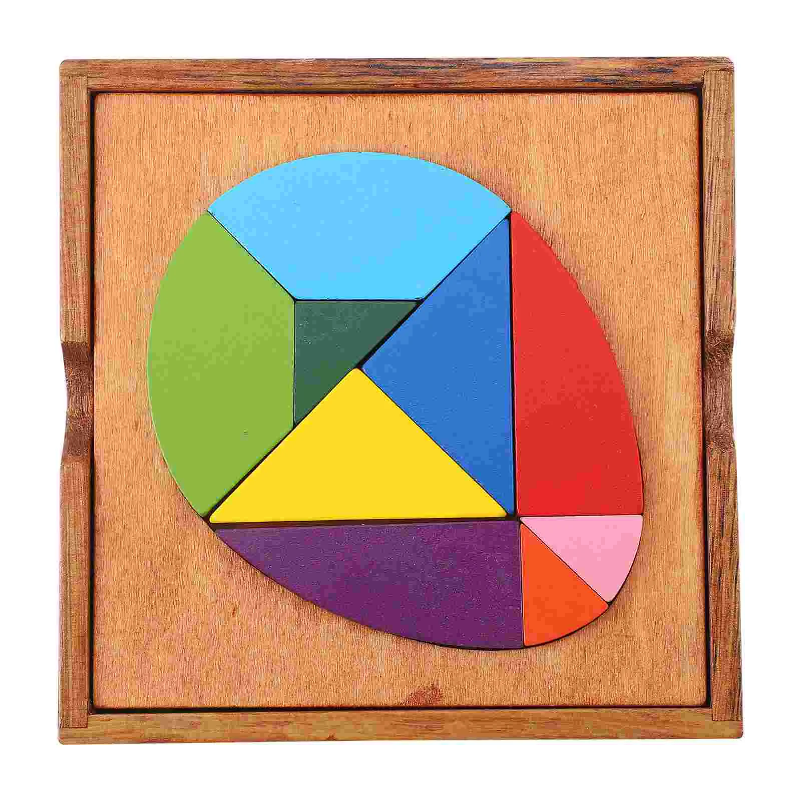 

1 Set of Egg Shaped Puzzle Toys Creative Tangram Toys Educational Jigsaw
