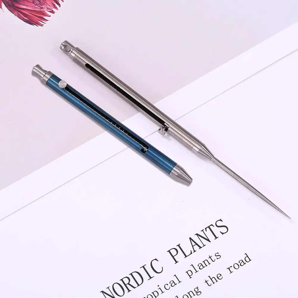 

Переносной титановый сплав Многофункциональный пружинный Телескопический картридж для зубочисток, водонепроницаемые Легкие аксессуары д...