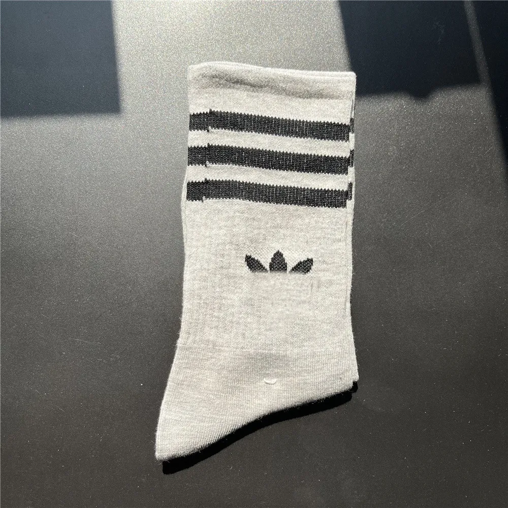 2023 New Fashion High Tube Sports Socks AD Clover Men and Women Cotton Socks Wild Ins Tide Socks Striped Socks