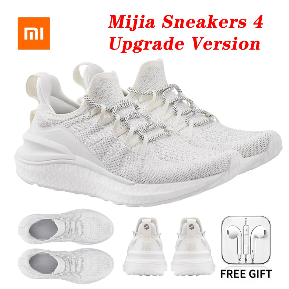 

Xiaomi Mijia Sneakers 4 Upgrade Version 2022 New Men Fashion Breathable Shock-absorbing Sports Flying Woven Male Running Shoes