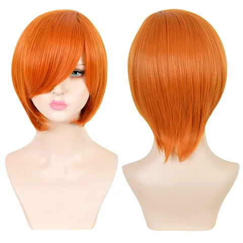 Парик для косплея Nami, синтетический короткий парик, оранжевые стрижки волос, женский парик, женский парик для Хэллоуина + шапочка для парика
