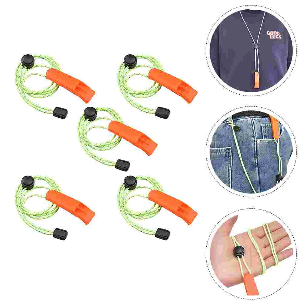 

Whistle Emergency Outdoor Whistleaccessories Safety Supplies Rope Hangingpitch High Portable Survival Camping Loud