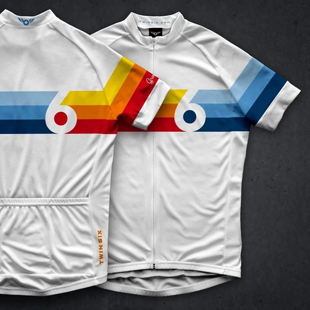 

Мужская велосипедная Джерси Twin six 6 с коротким рукавом, одежда для горного велосипеда, одежда для езды на велосипеде, летняя одежда для езды н...