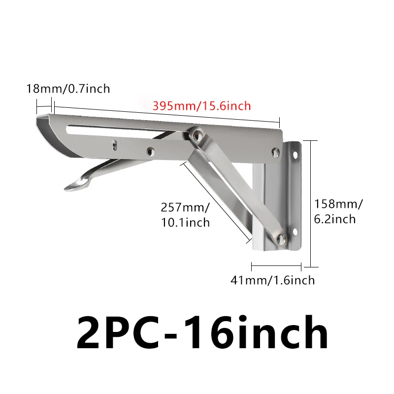 

Кронштейны для полки из нержавеющей стали 8-18 дюймов