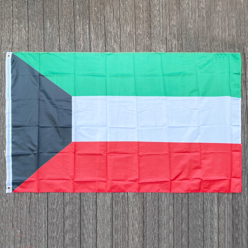 Бесплатная доставка флаг Кувейта xvggdg 90x150 см 3x5 футов супер полиэфирный для
