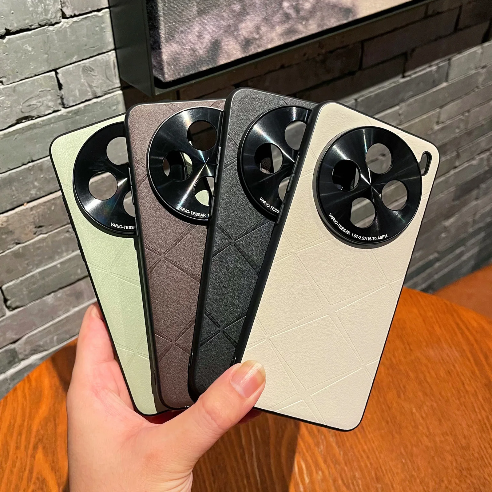 Противоударный кожаный металлический чехол для камеры с геометрическим