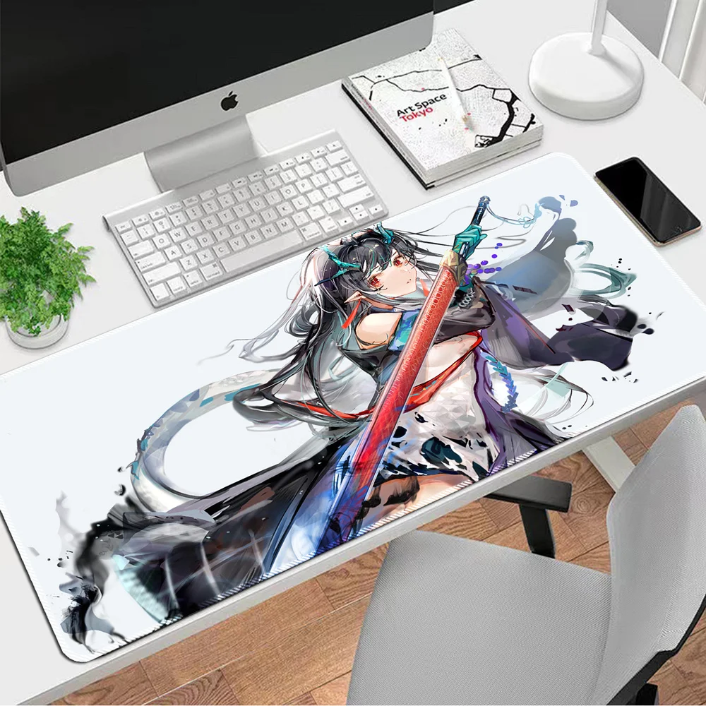 

900x400x2mm Arknights Chinese style Sexy Keyboard Desk Mousepad Anime Large Mouse Pad Landscape Mat Big XXL Gaming Playmat